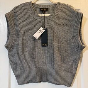 Truth Gray Knit Sleeveless Top